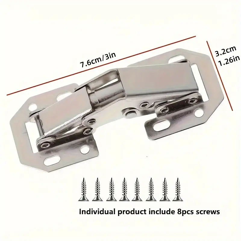 FlexHinge™ – 10 darabos polírozott fém zsanérkészlet bútorajtókhoz