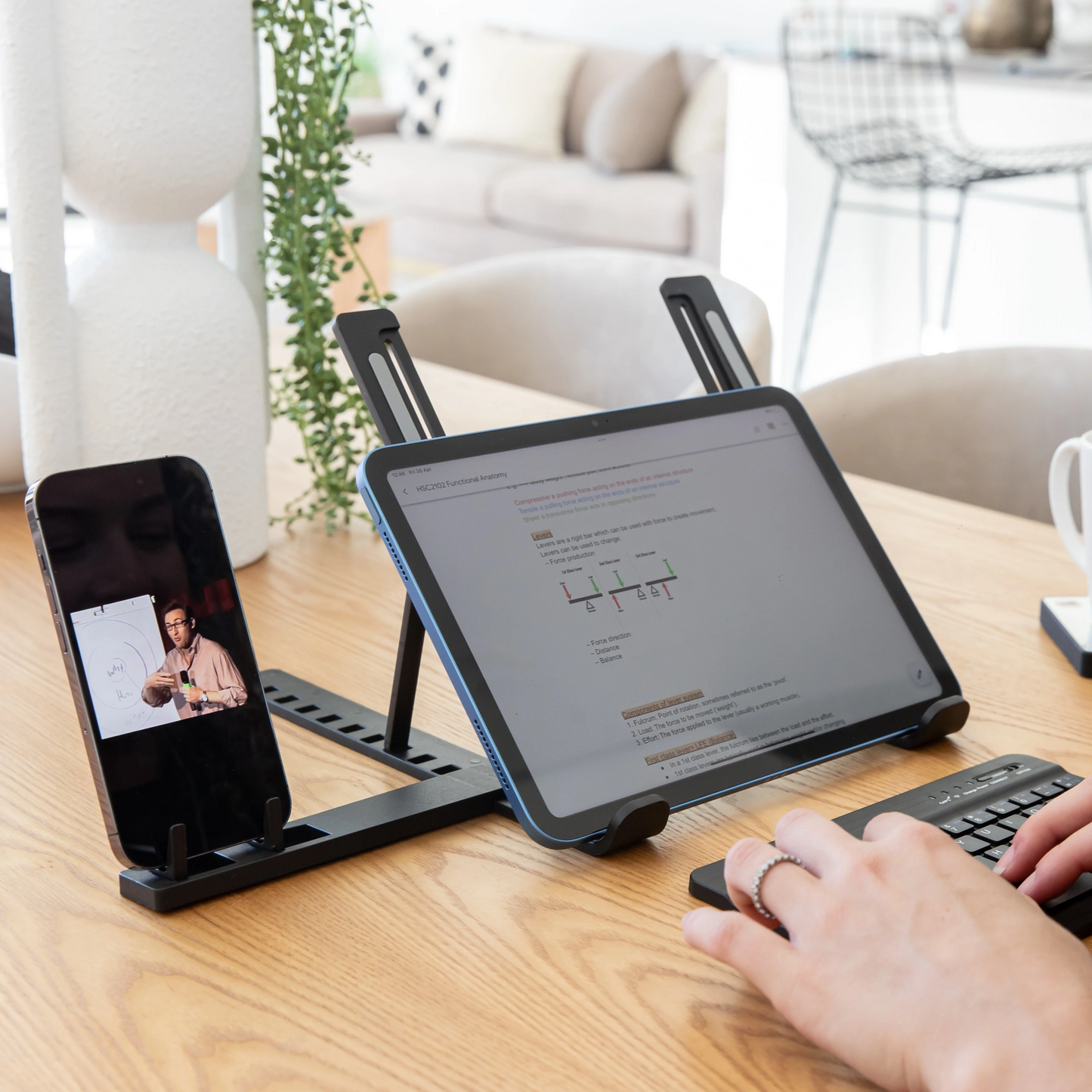 TechStand™ asztali támogatás laptopokhoz és telefonokhoz
