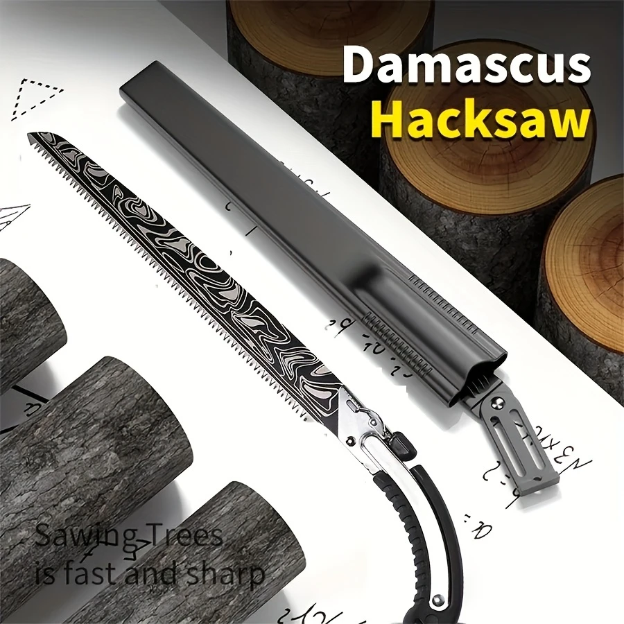 BladeMark™ – Professzionális damaszkuszi acél fűrész fához és kertészkedéshez