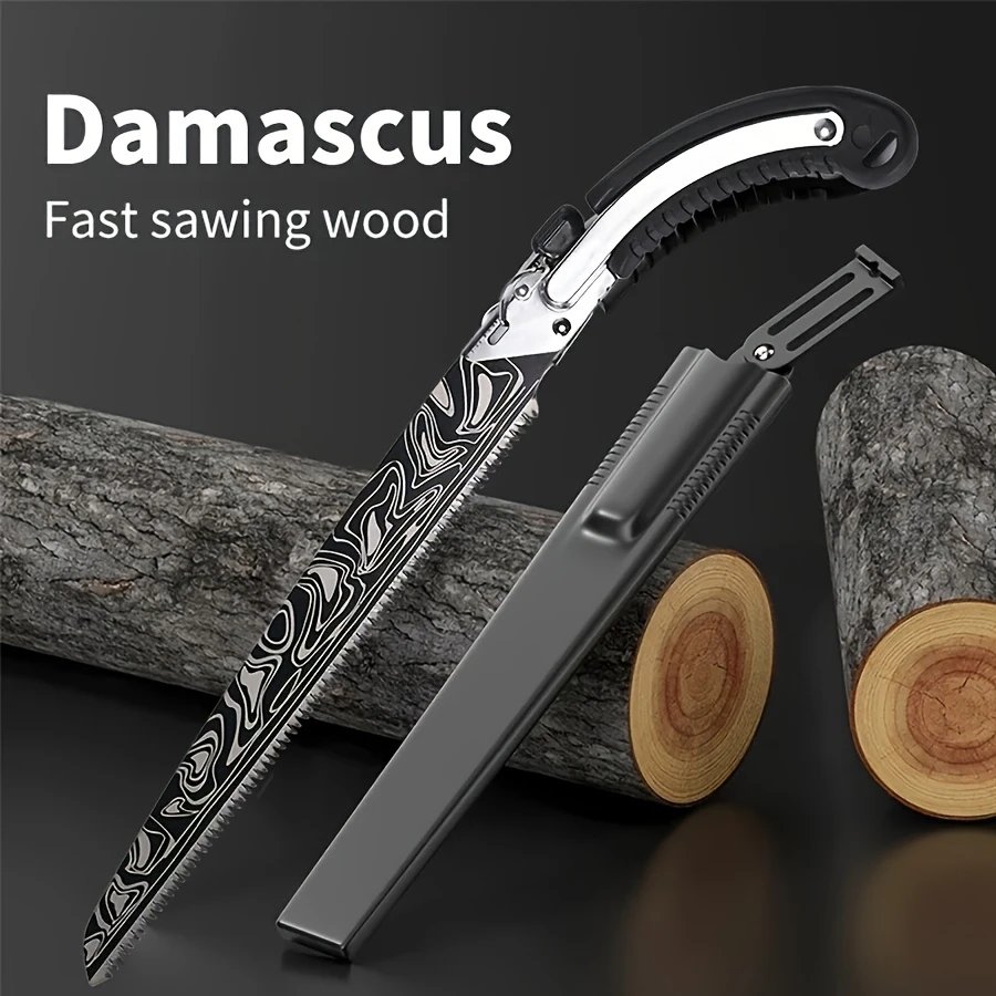 BladeMark™ – Professzionális damaszkuszi acél fűrész fához és kertészkedéshez