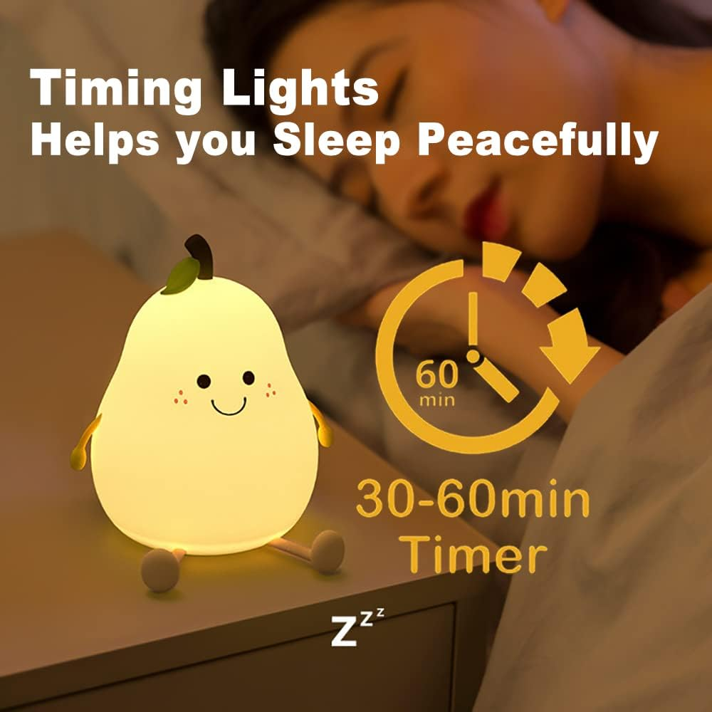 PearGlow™ - Körte alakú éjjeli lámpa többszínű fénnyel