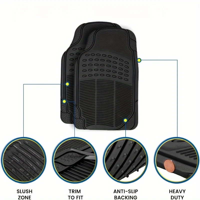 AutoShield™ – 3 db-os univerzális, négyévszakos autószőnyeg készlet