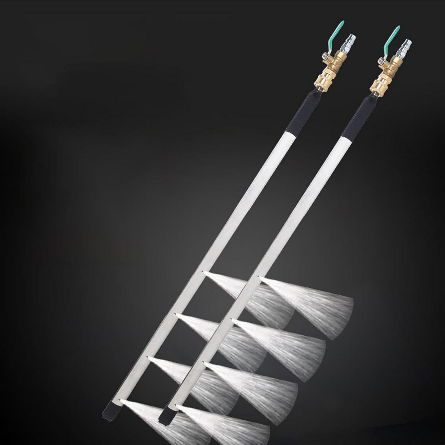 Jetinox™ - Professzionális rozsdamentes acél lándzsa 60 cm – 4 fúvóka + több csatlakozó