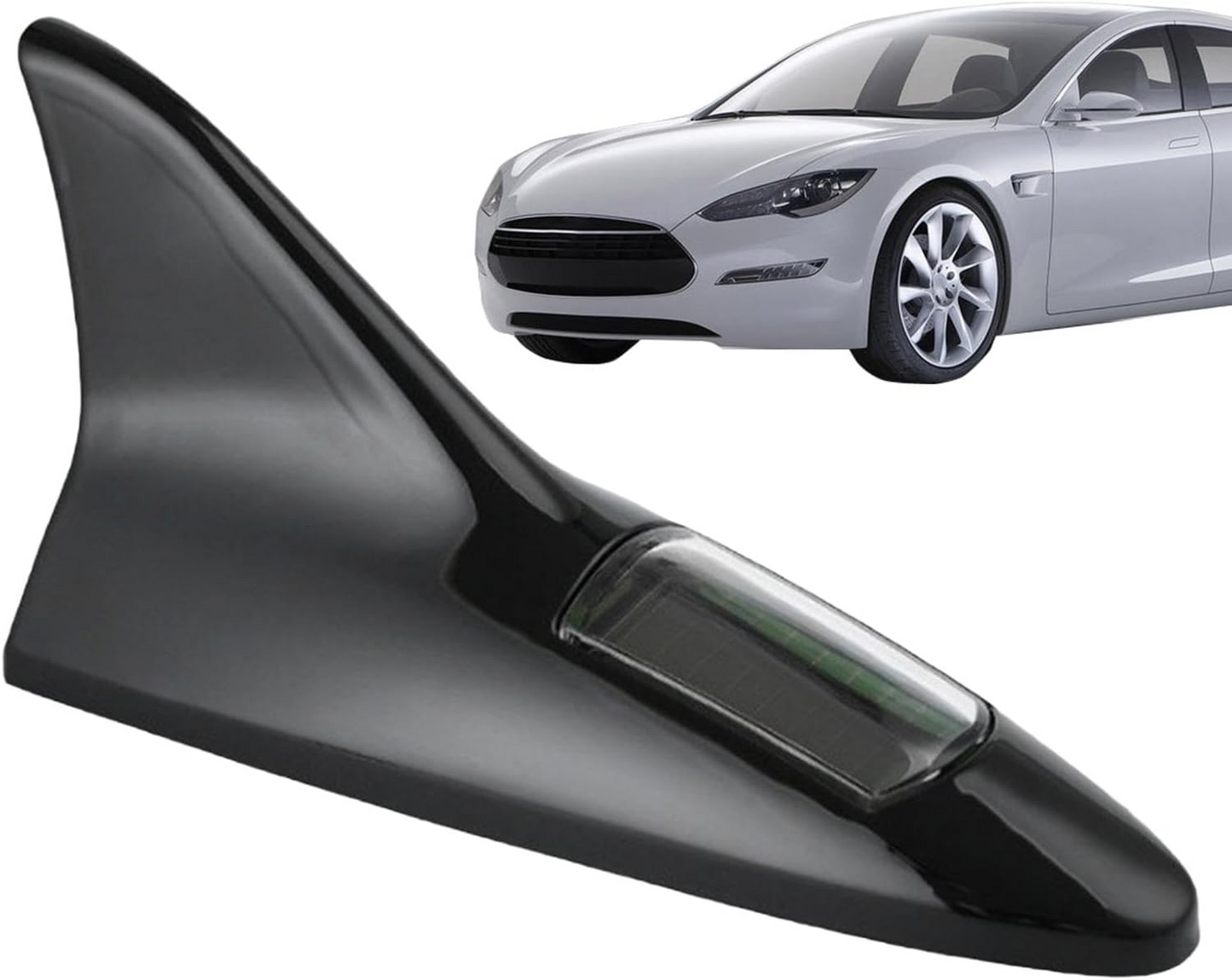 SharkGlow™ - Cápauszony antenna napelemes LED lámpával és ütközésgátló funkcióval