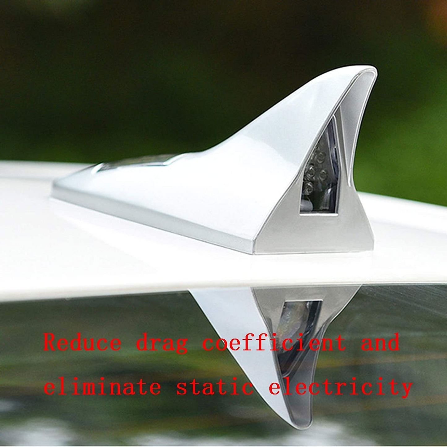 SharkGlow™ - Cápauszony antenna napelemes LED lámpával és ütközésgátló funkcióval