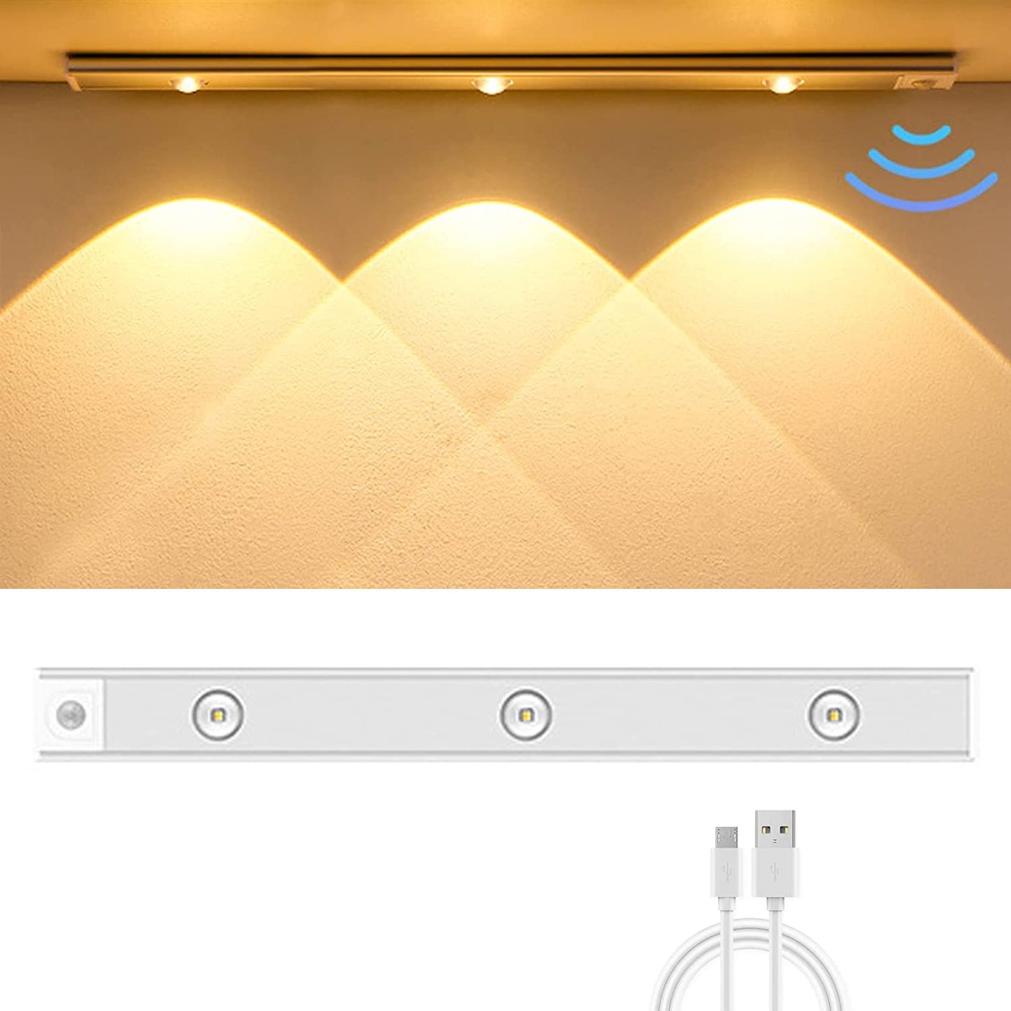 LED lámpa 3 színben és mozgásérzékelővel (40cm)