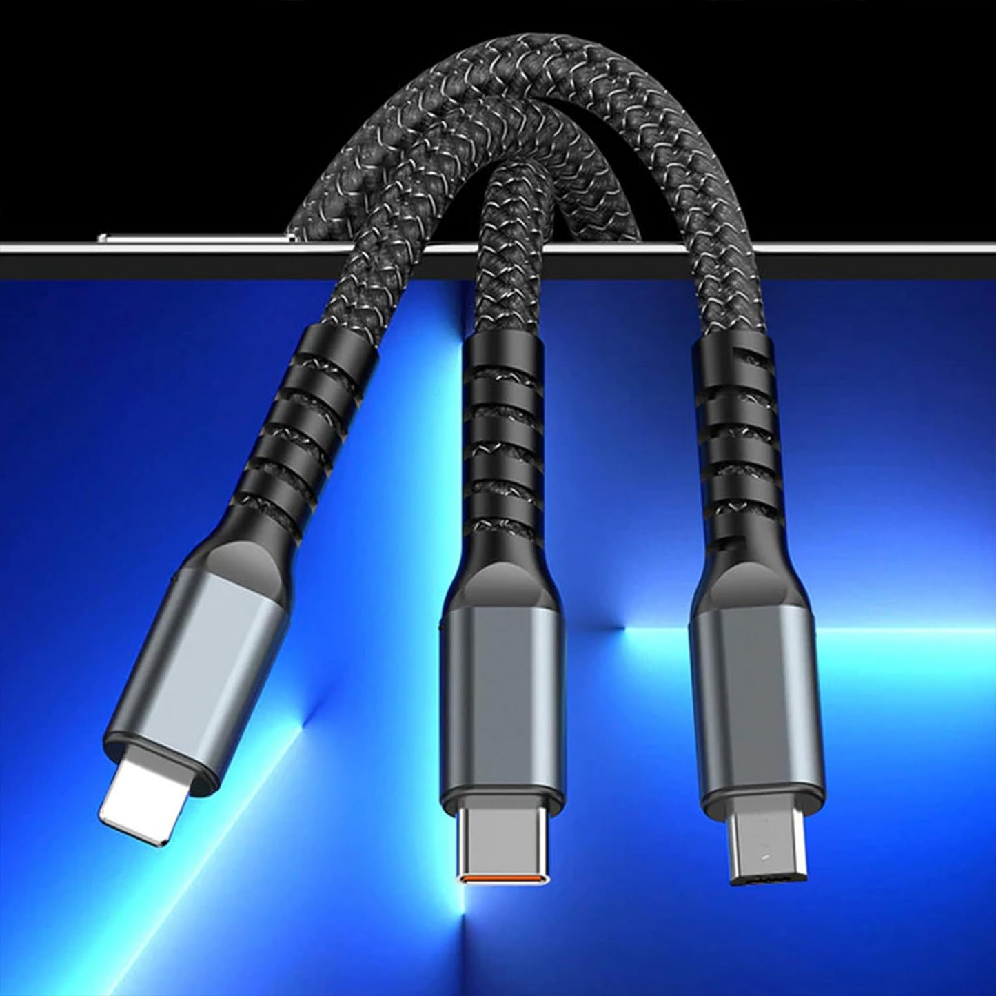 FlashCord™ Bright 3 az 1-ben szupergyors töltőkábel