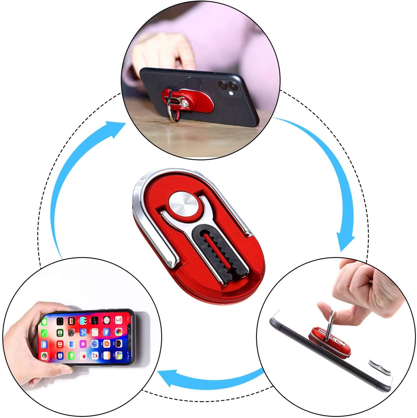 3 az 1-ben többfunkciós mobiltelefon tartó