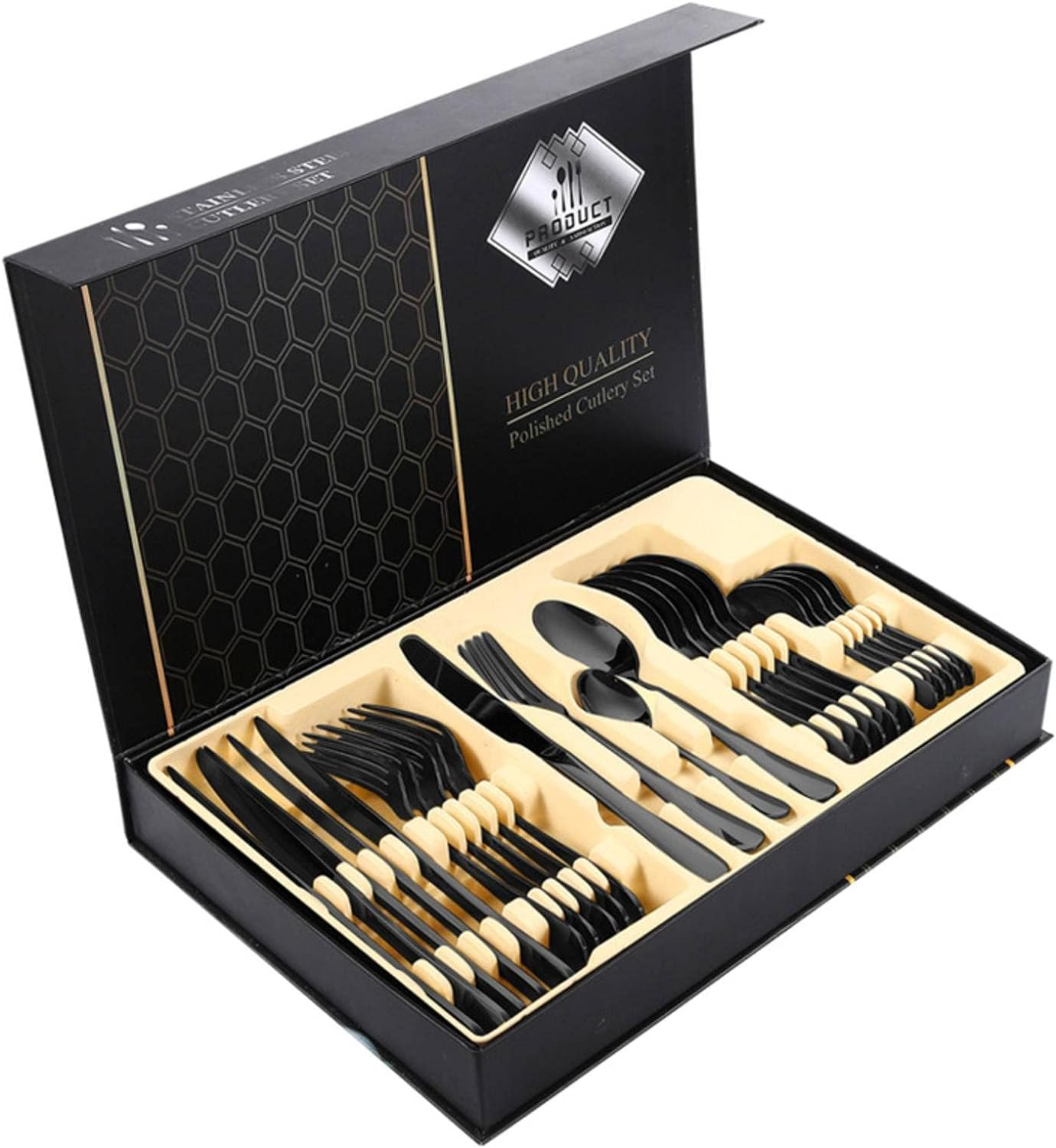 24 részes rozsdamentes acél evőeszközkészlet