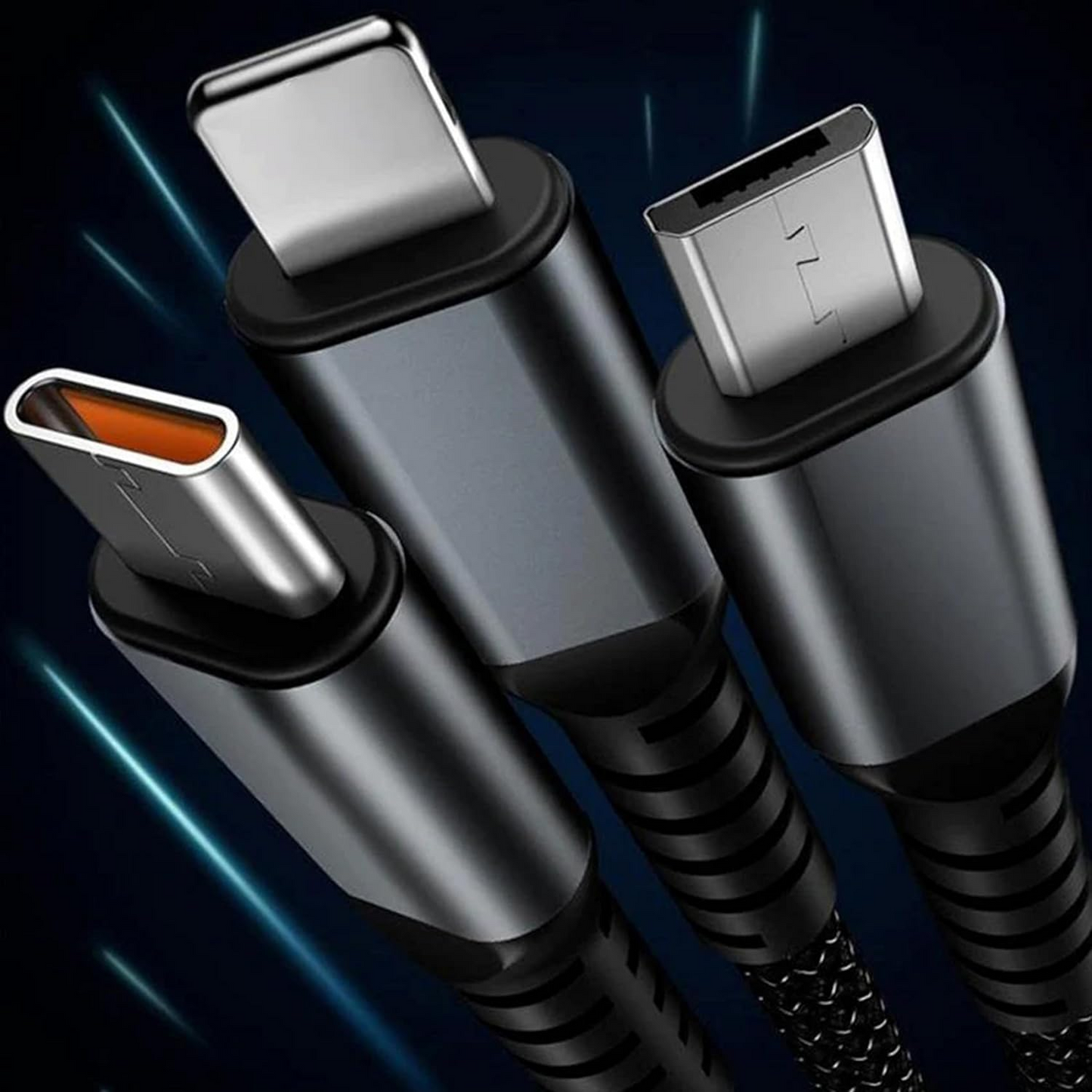 FlashCord™ Bright 3 az 1-ben szupergyors töltőkábel
