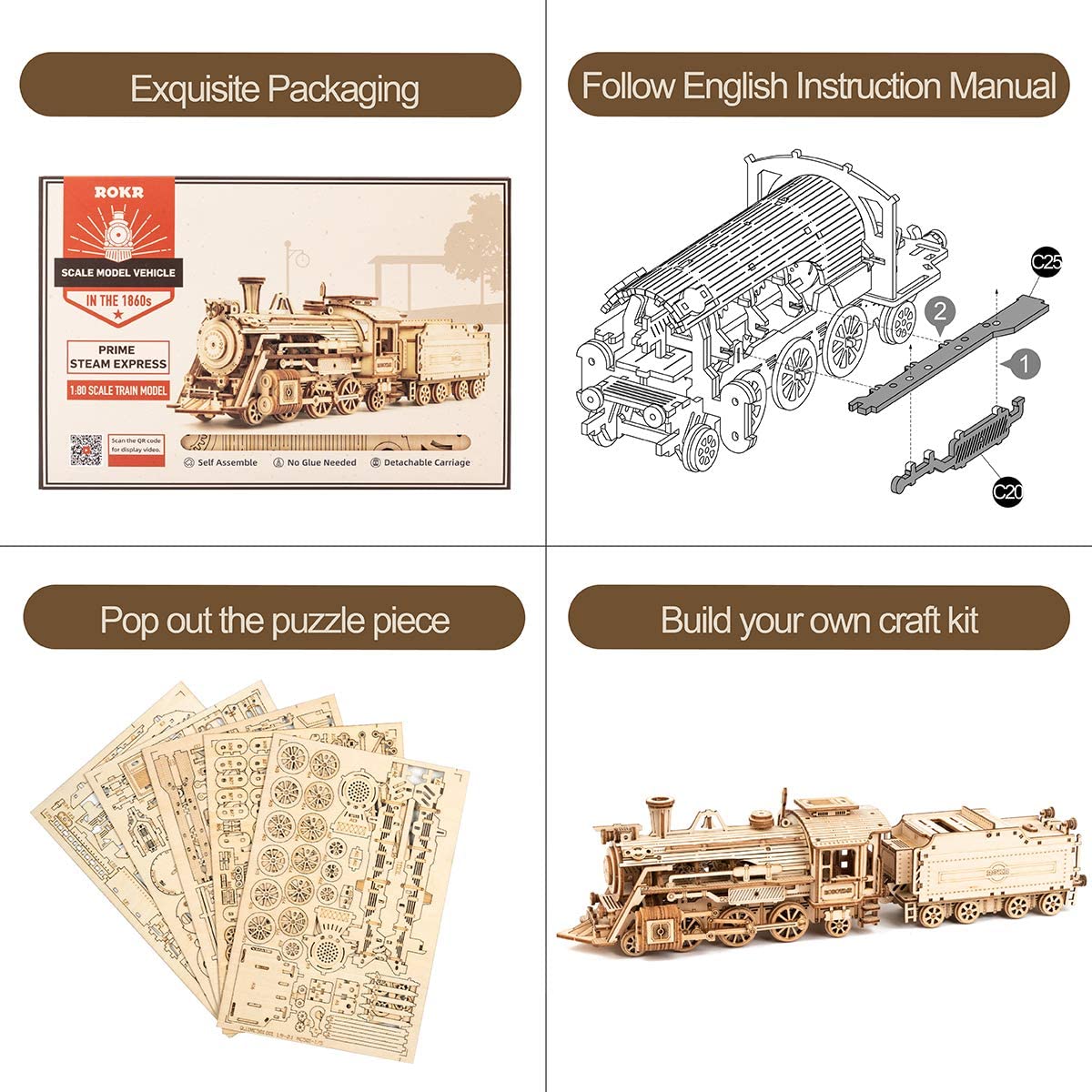 3D-s fából készült puzzle felnőtteknek-mechanikus