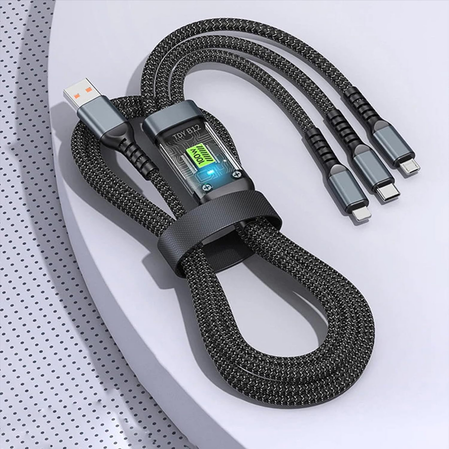 FlashCord™ Bright 3 az 1-ben szupergyors töltőkábel
