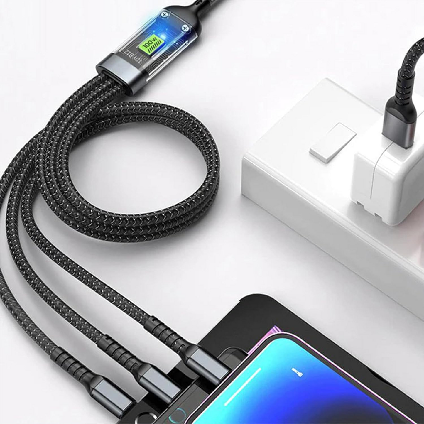 FlashCord™ Bright 3 az 1-ben szupergyors töltőkábel