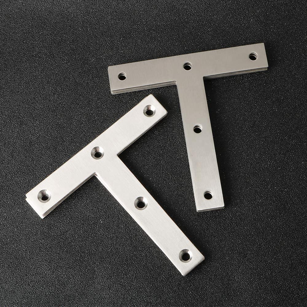 T-alakú rozsdamentes acél javítólapok (80x80mm) 12 darabos készlet