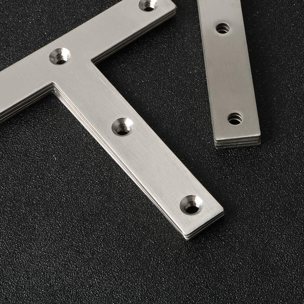 T-alakú rozsdamentes acél javítólapok (80x80mm) 12 darabos készlet