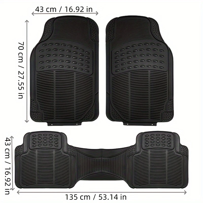 AutoShield™ – 3 db-os univerzális, négyévszakos autószőnyeg készlet