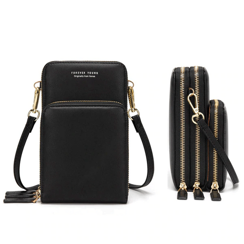 Crossbody táska 4 az 1-ben 3 rekesszel és érintőképernyővel telefonhoz