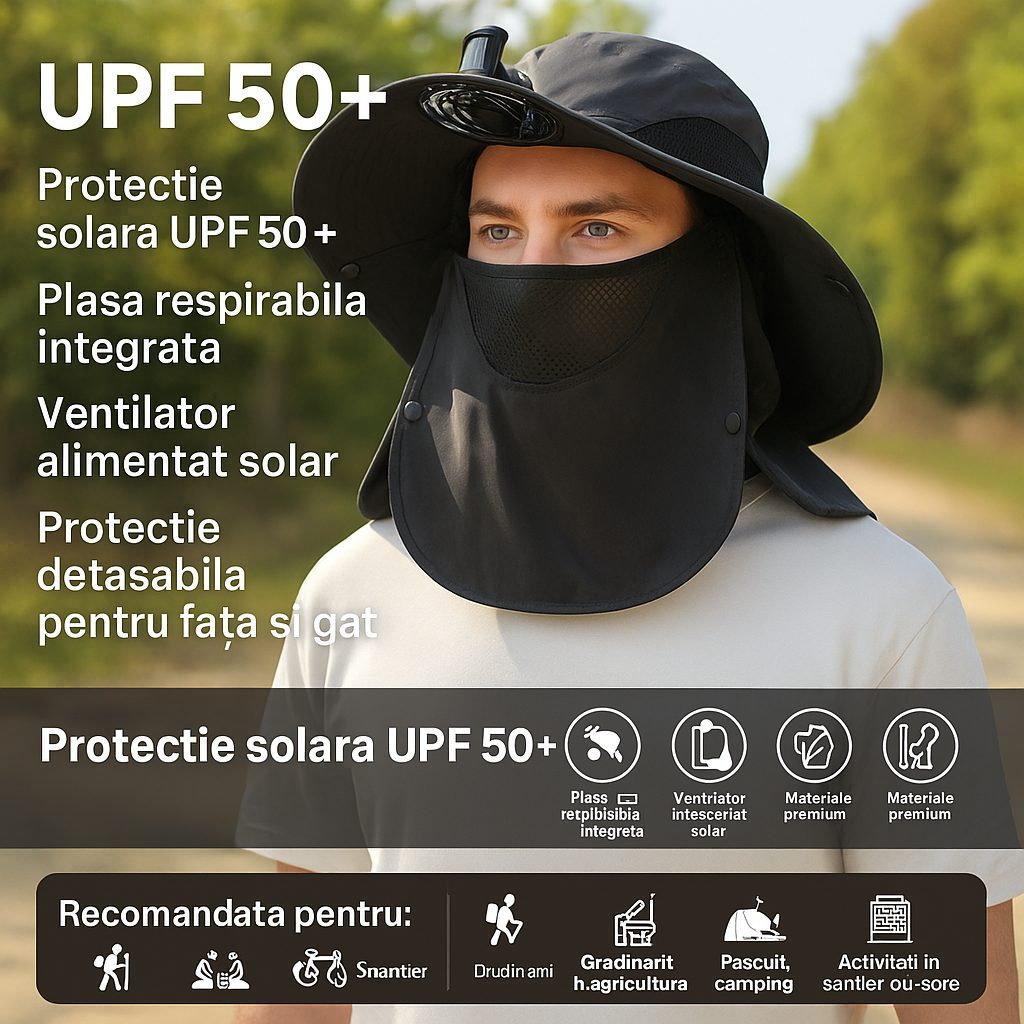 Multifunkcionális napkalap UPF50+ védelemmel