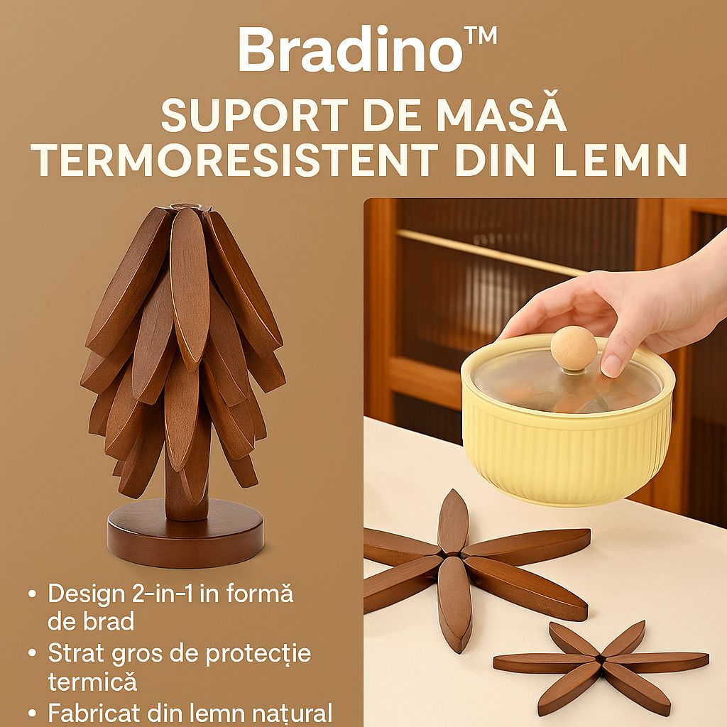 Bradino™ – Hőálló fa asztali állvány