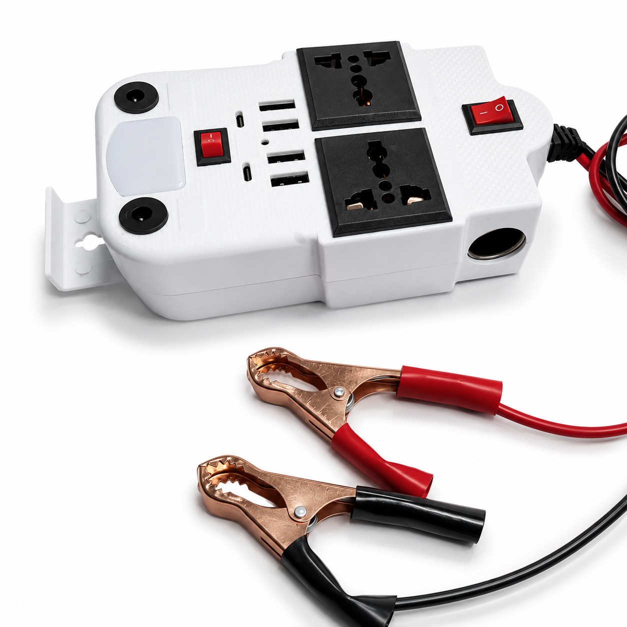 Powerix™ – Intelligens 300W-os autós inverter 4 USB- és 2 PD-porttal