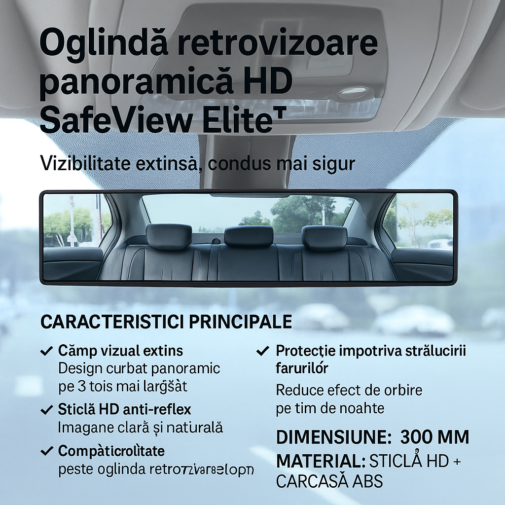 SafeView Elite™ – Panoráma HD autós visszapillantó tükör