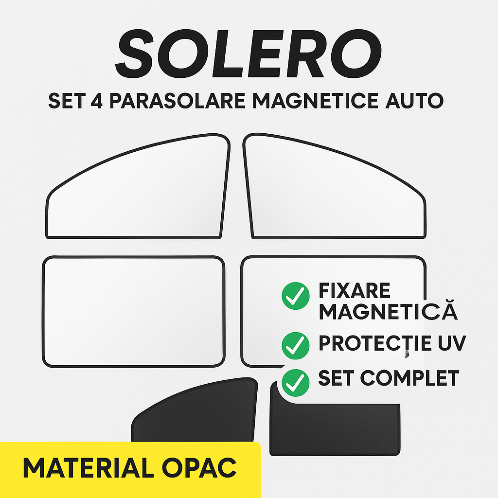 Solero™ – 4 db mágneses autós napernyő készlet