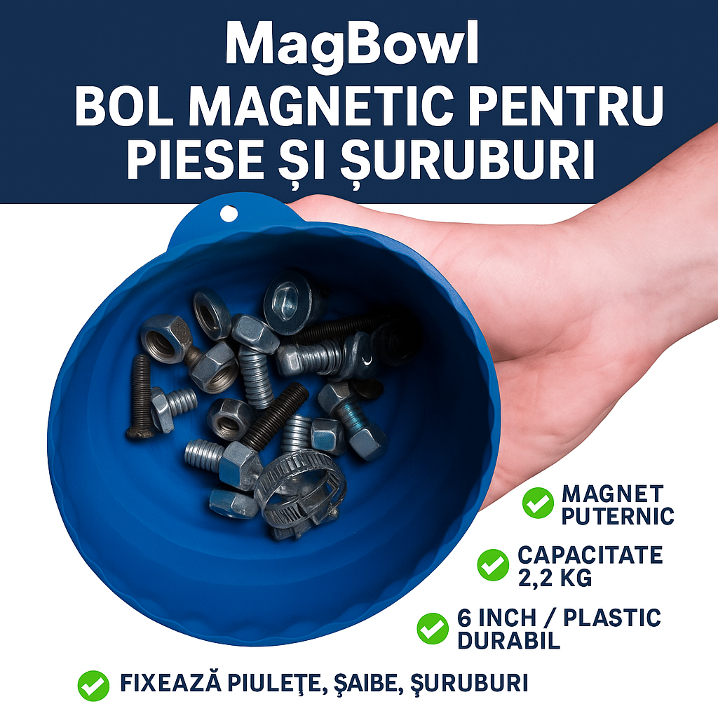 MagBowl™ – Mágneses tál alkatrészekhez, csavarokhoz és tartozékokhoz