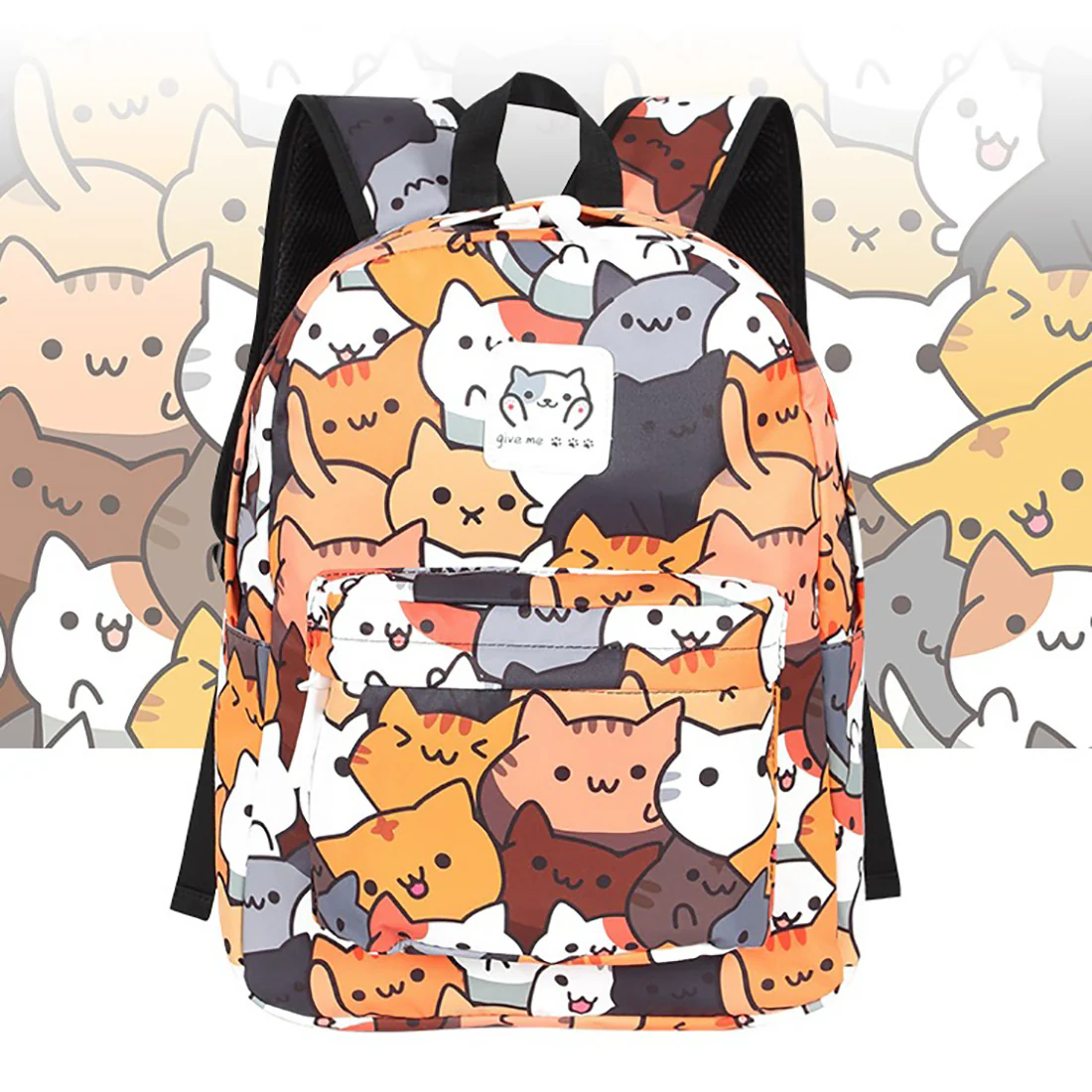 Modern, anime-stílusú cica hátizsák