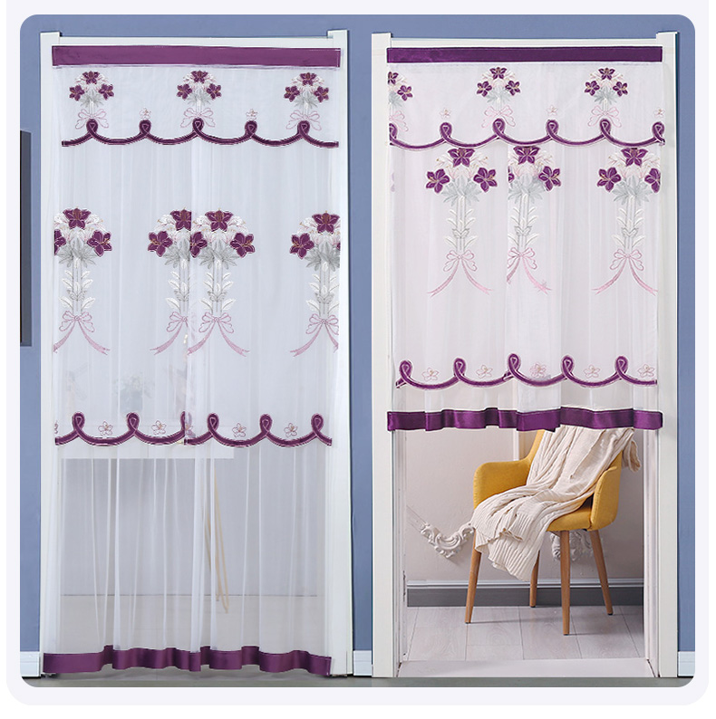 Skandináv kétrétegű függöny csipkével és elegáns hímzéssel (100*200cm)