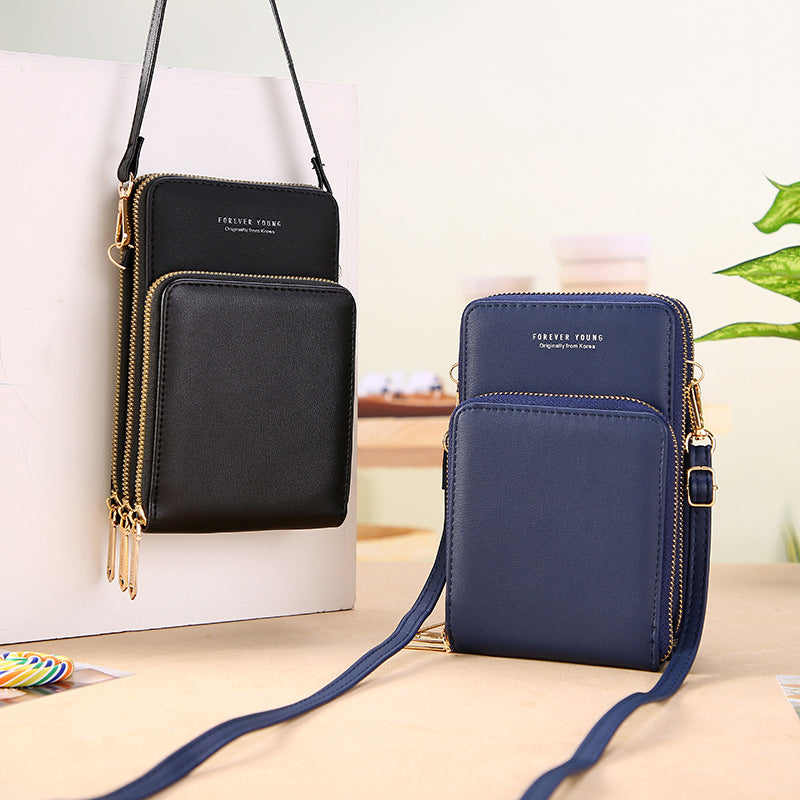 Crossbody táska 4 az 1-ben 3 rekesszel és érintőképernyővel telefonhoz
