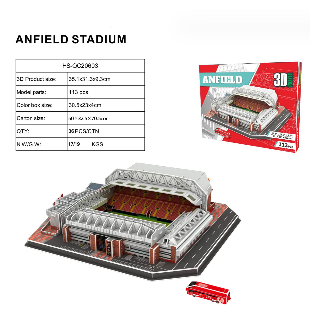 Futballstadion 3D puzzle