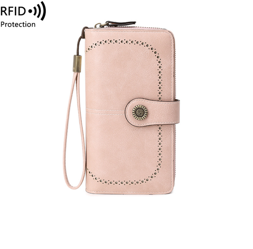 Bőr női pénztárca RFID védelemmel