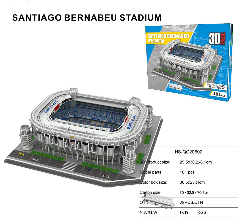 Futballstadion 3D puzzle