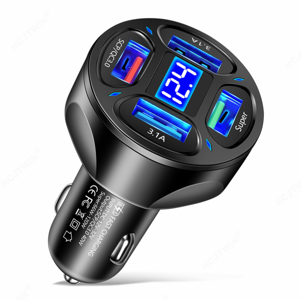 QuadBoost™ autós töltő 4 USB porttal 66W🔥1+1! Rendelj 1-et és kapsz 2-t🔥