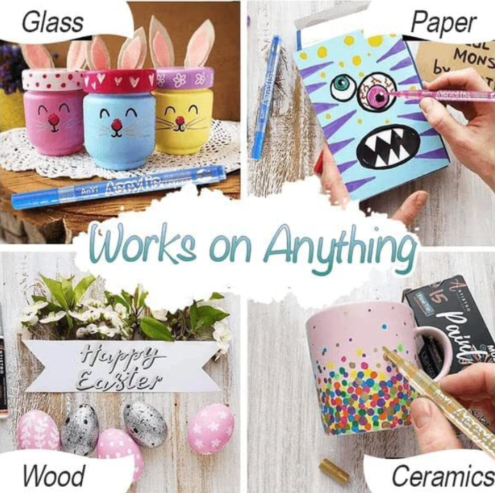 ColorCrafter™ - Prémium minőségű markerek üveghez, fához és akrilhoz (18 darabos készlet)