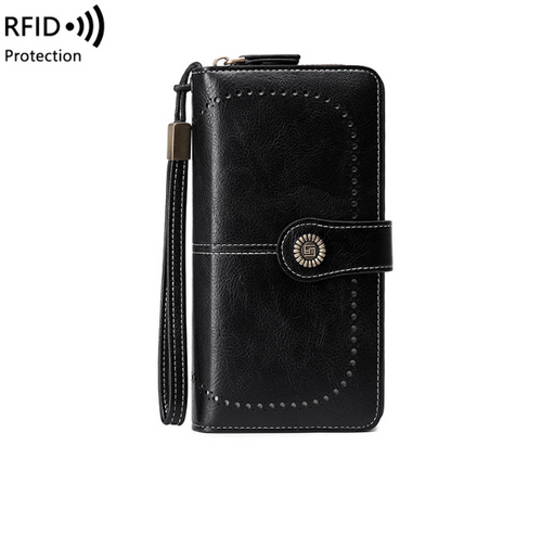 Bőr női pénztárca RFID védelemmel