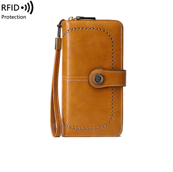 Bőr női pénztárca RFID védelemmel