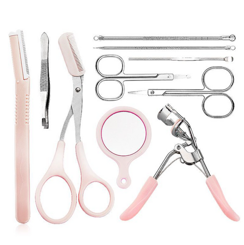 Szemöldökvágó szett🌙Fésűvel ellátott szemöldökolló✂️ (10 db)🔥1+1! Rendelj 1 SZETT és kapsz 2-t!🔥