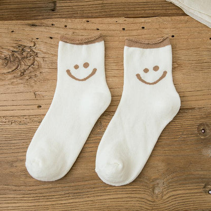 Pamut zokni &quot;Happy Girl&quot; (5 páros készlet)