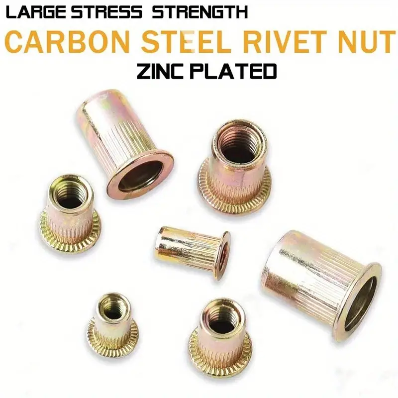 RivetMaster™ - 150 darabos menetes szegecsanya készlet, lapos fejű M3 M4 M5 M6 M8