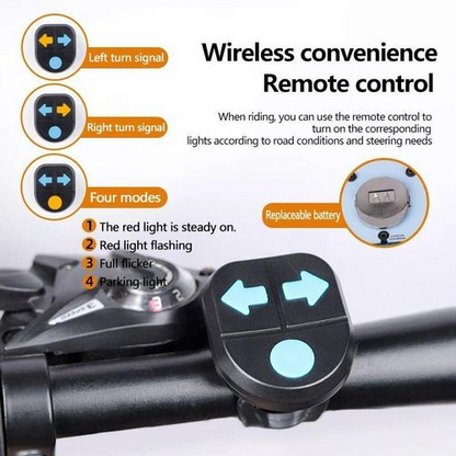 SignalRide™ - LED-es irányjelzős hátsó lámpa távirányítóval kerékpárhoz és rollerhez