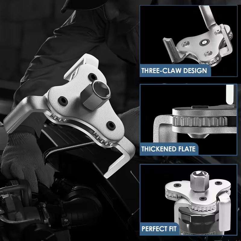 TripleGrip™ – 3 karú, állítható olajszűrő-kulcs