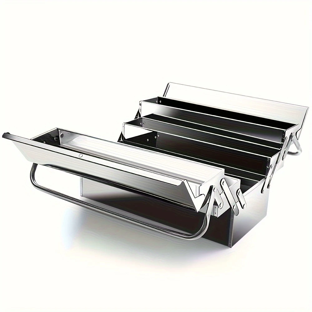 SteelFold Pro – Rozsdamentes acél összecsukható szerszámosláda