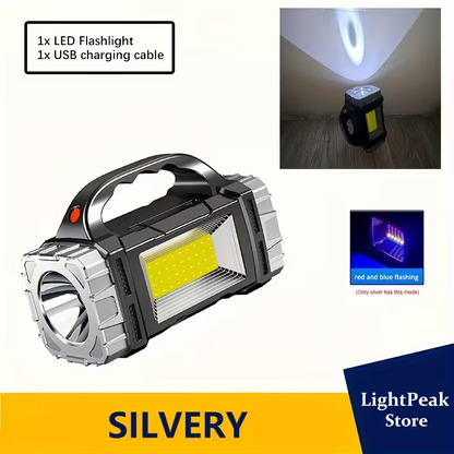 ProFlash™ – többfunkciós zseblámpa napelemes töltéssel és COB LED-del