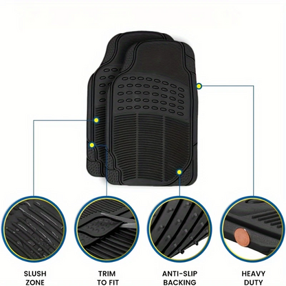 AutoShield™ – 3 db-os univerzális, négyévszakos autószőnyeg készlet