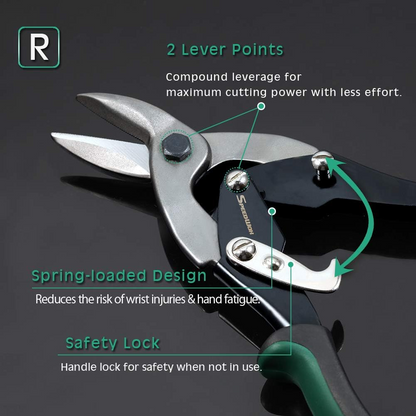 MetalPro™ - 25 cm-es repülőolló, egyenes vágású