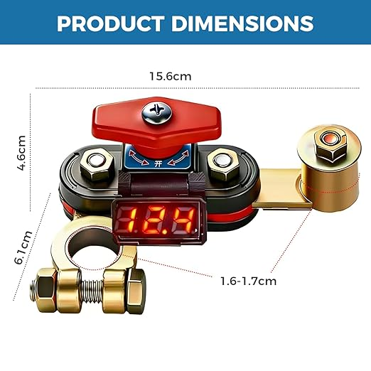 VoltCut™ – Gyors akkumulátor-lekapcsoló digitális feszültségkijelzővel