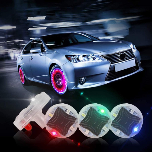GlowTire™ - 2 db-os napelemes LED-es gumiabroncsszelep-világítás szett