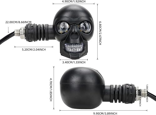 SKULLIX™ - Koponya formájú LED irányjelző motorkerékpárhoz