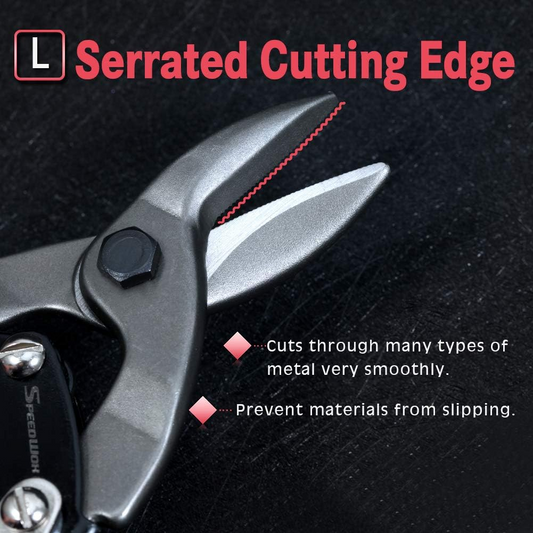 MetalPro™ - 25 cm-es repülőolló, egyenes vágású